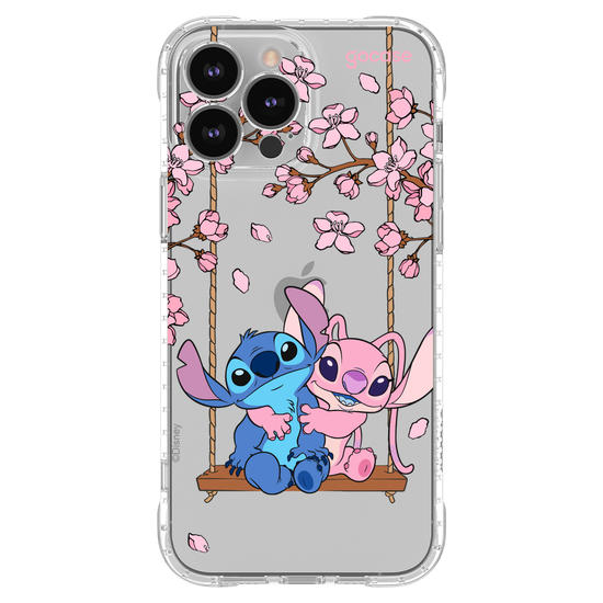 Capinha para celular  Stitch e Angel - Jardim
