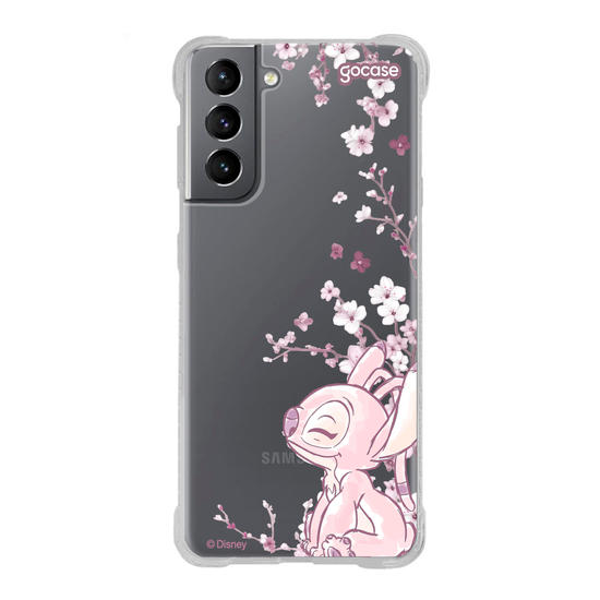 Capinha para celular  Lilo e Stitch - Angel - Ramos Laterais
