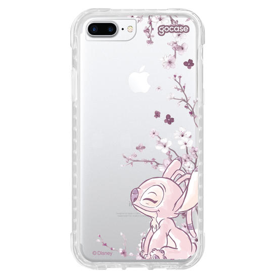 Capinha para celular  Lilo e Stitch - Angel - Ramos Laterais