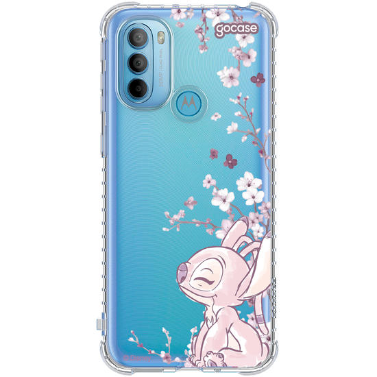 Capinha para celular  Lilo e Stitch - Angel - Ramos Laterais