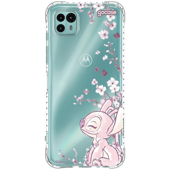 Capinha para celular  Lilo e Stitch - Angel - Ramos Laterais