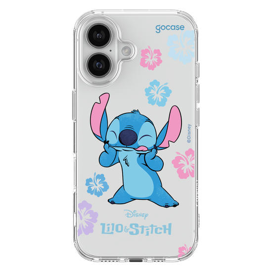 Capinha para celular  Lilo e Stitch - Flores Tropicais