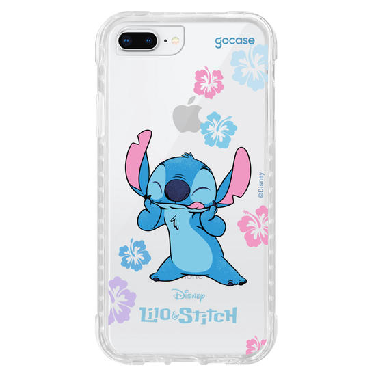 Capinha para celular  Lilo e Stitch - Flores Tropicais