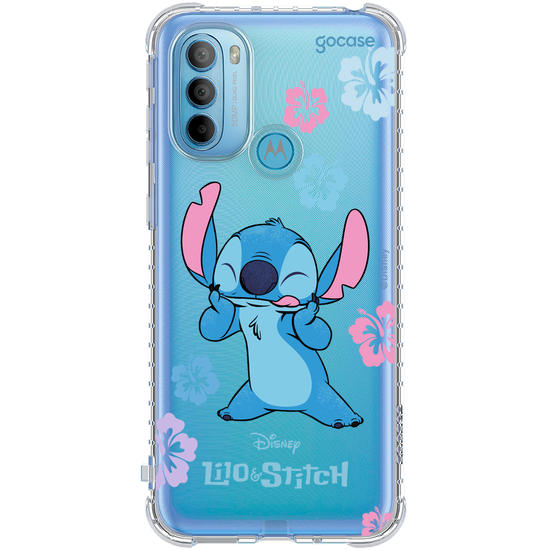 Capinha para celular  Lilo e Stitch - Flores Tropicais