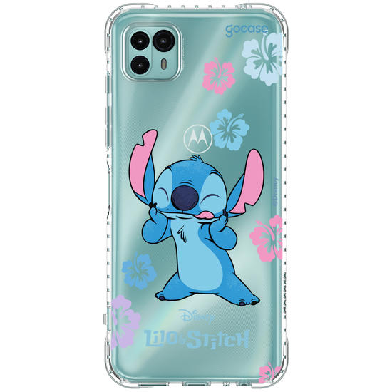 Capinha para celular  Lilo e Stitch - Flores Tropicais