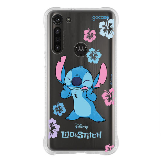 Capinha para celular  Lilo e Stitch - Flores Tropicais