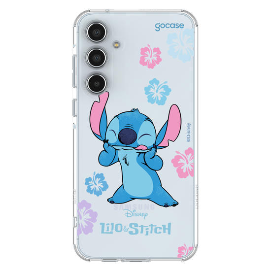 Capinha para celular  Lilo e Stitch - Flores Tropicais