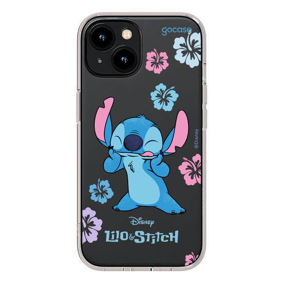 Capinha para celular  Lilo e Stitch - Flores Tropicais