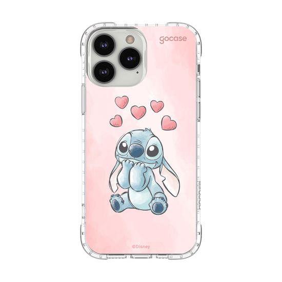 Capinha para celular  Lilo e Stitch - Corações Aquarela