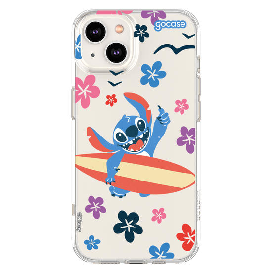 Capinha para celular  Lilo e Stitch - Flowers and Surf