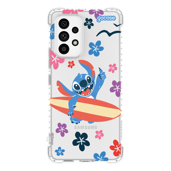 Capinha para celular  Lilo e Stitch - Flowers and Surf
