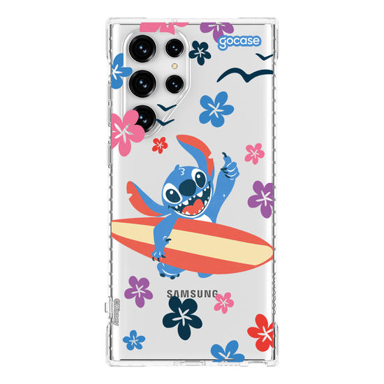 Capinha para celular  Lilo e Stitch - Flowers and Surf