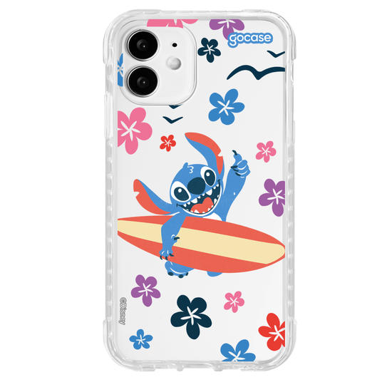 Capinha para celular  Lilo e Stitch - Flowers and Surf