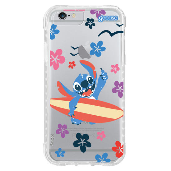 Capinha para celular  Lilo e Stitch - Flowers and Surf