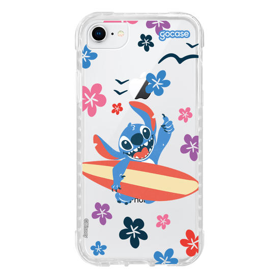 Capinha para celular  Lilo e Stitch - Flowers and Surf