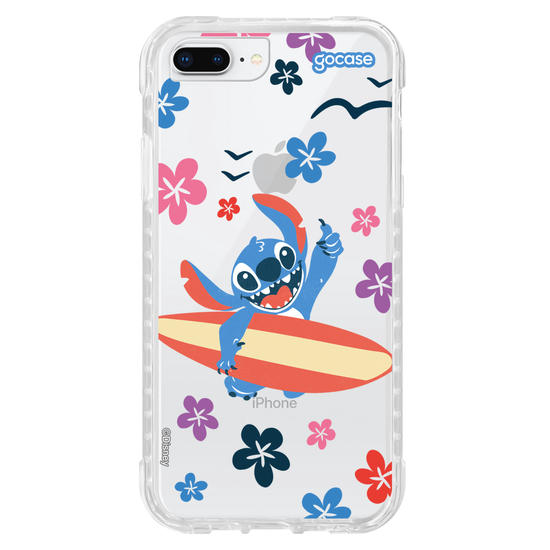 Capinha para celular  Lilo e Stitch - Flowers and Surf