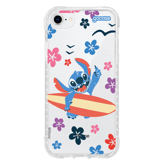 Capinha para celular  Lilo e Stitch - Flowers and Surf
