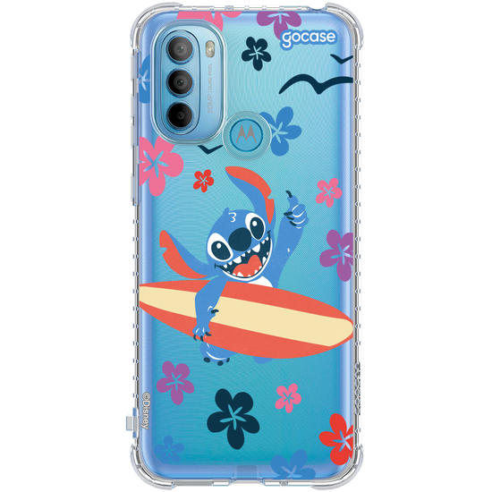 Capinha para celular  Lilo e Stitch - Flowers and Surf