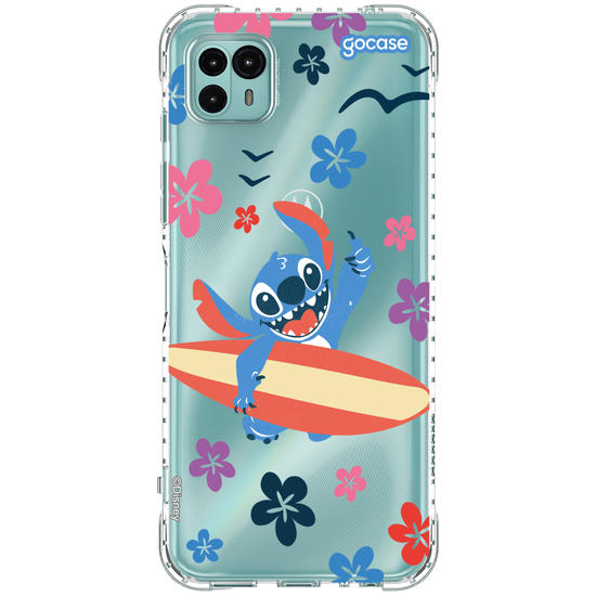 Capinha para celular  Lilo e Stitch - Flowers and Surf