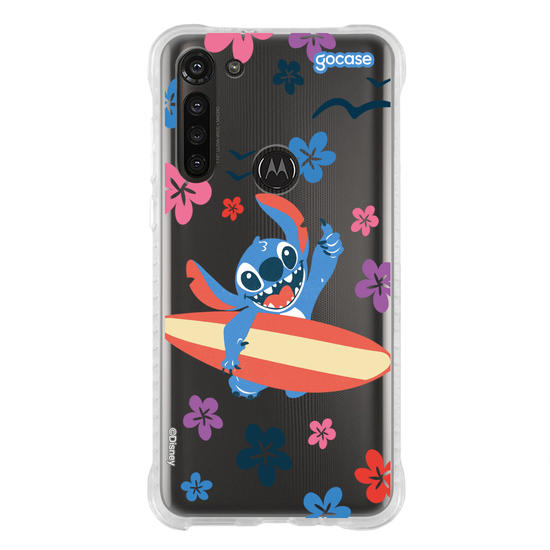 Capinha para celular  Lilo e Stitch - Flowers and Surf