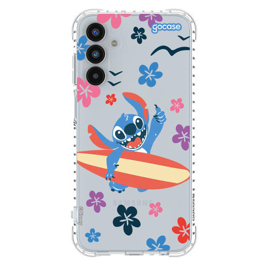 Capinha para celular  Lilo e Stitch - Flowers and Surf