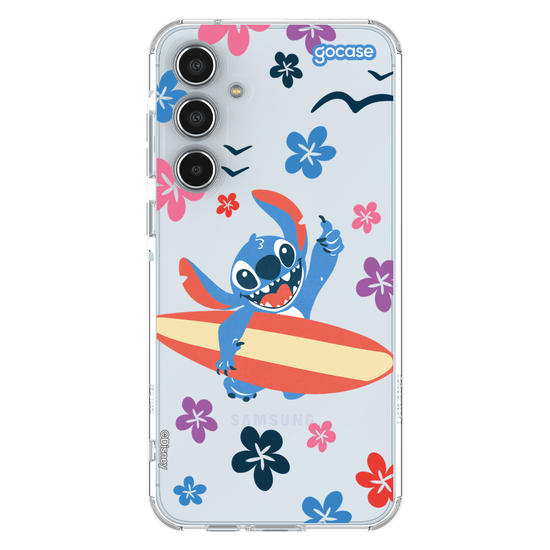 Capinha para celular  Lilo e Stitch - Flowers and Surf