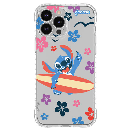 Capinha para celular  Lilo e Stitch - Flowers and Surf