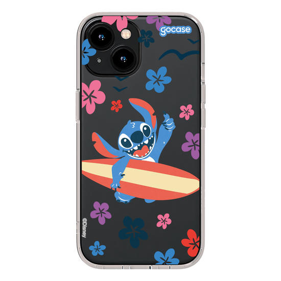 Capinha para celular  Lilo e Stitch - Flowers and Surf