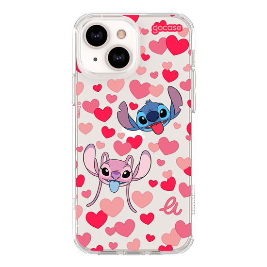 Capinha para celular Lilo & Stitch - Pattern de Corações
