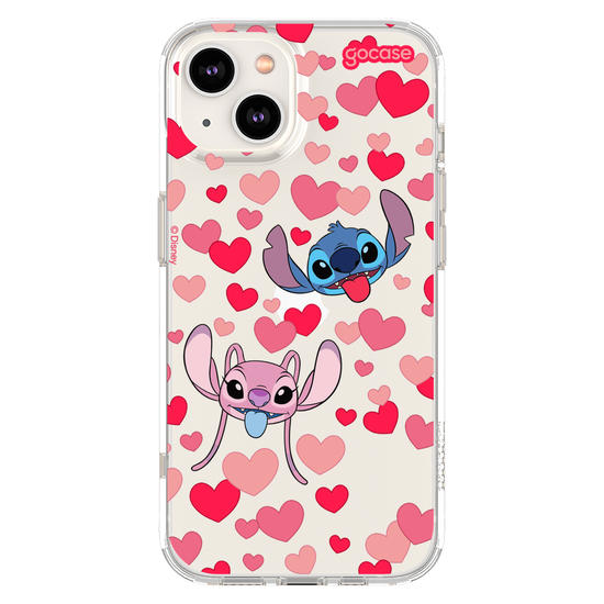 Capinha para celular  Lilo & Stitch - Pattern de Corações