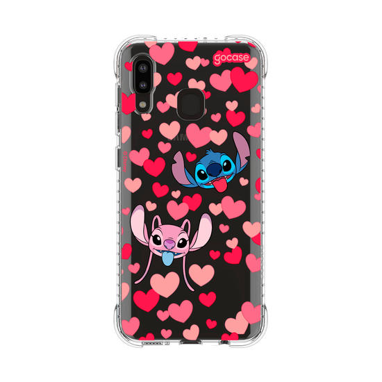 Capinha para celular  Lilo & Stitch - Pattern de Corações