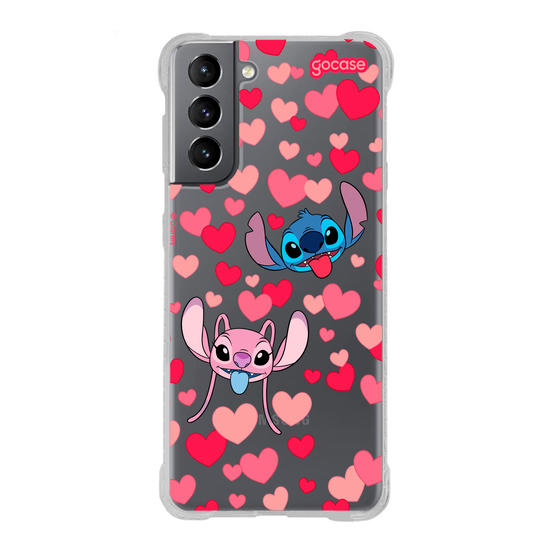 Capinha para celular  Lilo & Stitch - Pattern de Corações