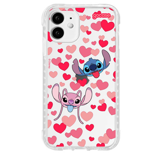 Capinha para celular  Lilo & Stitch - Pattern de Corações