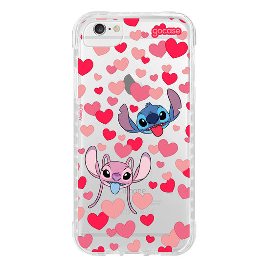 Capinha para celular  Lilo & Stitch - Pattern de Corações
