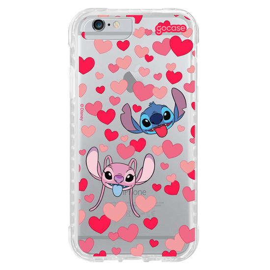 Capinha para celular  Lilo & Stitch - Pattern de Corações