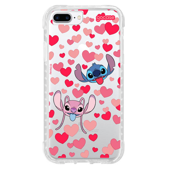 Capinha para celular  Lilo & Stitch - Pattern de Corações