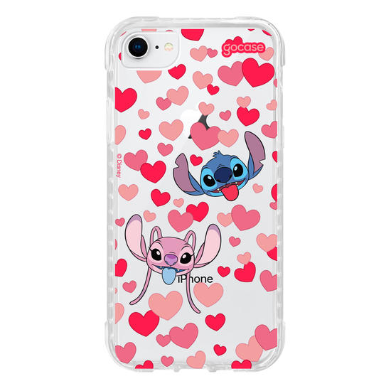 Capinha para celular  Lilo & Stitch - Pattern de Corações