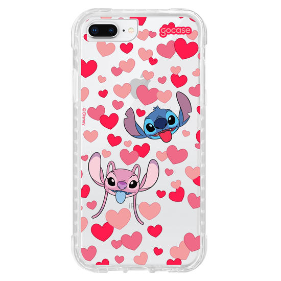 Capinha para celular  Lilo & Stitch - Pattern de Corações