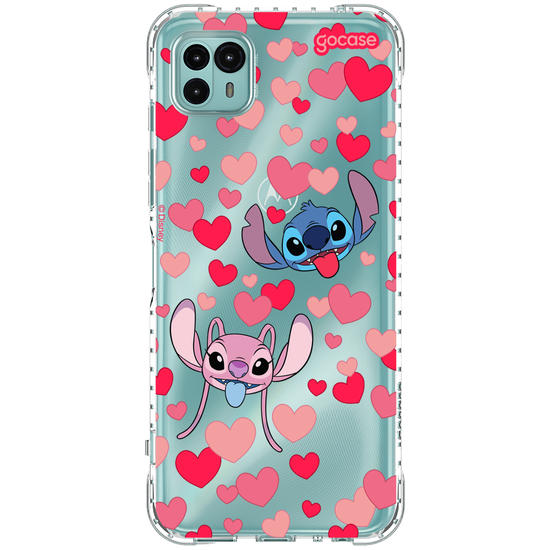 Capinha para celular  Lilo & Stitch - Pattern de Corações