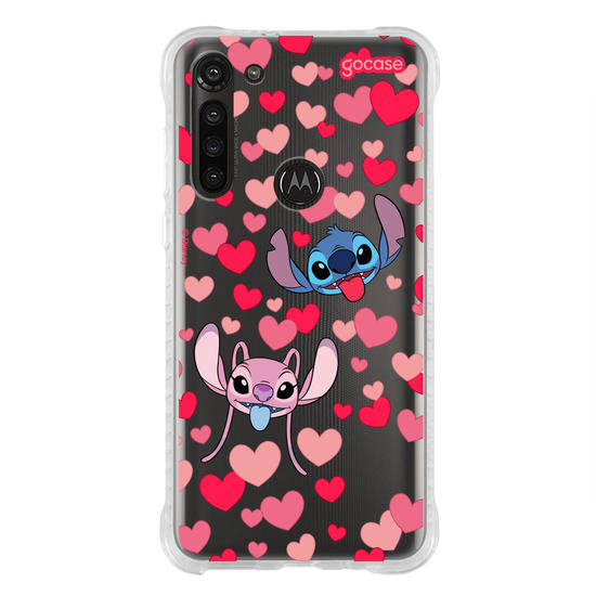 Capinha para celular  Lilo & Stitch - Pattern de Corações