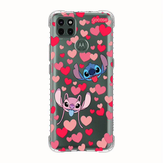 Capinha para celular  Lilo & Stitch - Pattern de Corações