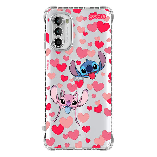 Capinha para celular  Lilo & Stitch - Pattern de Corações
