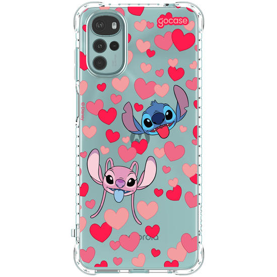 Capinha para celular  Lilo & Stitch - Pattern de Corações
