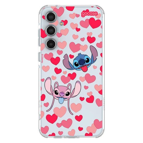 Capinha para celular  Lilo & Stitch - Pattern de Corações