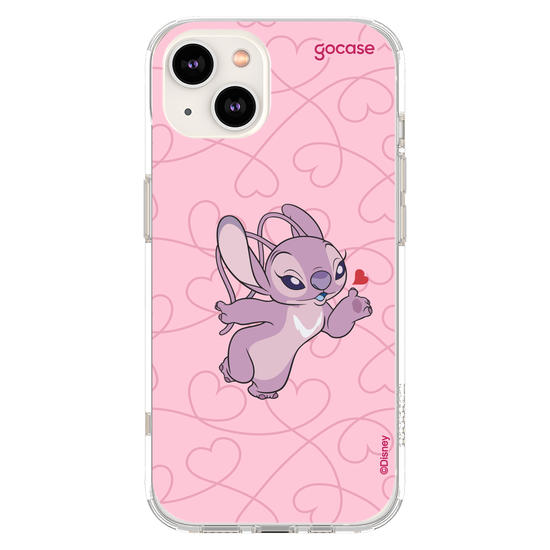 Capinha para celular  Lilo e Stitch - Angel Cupido Coração