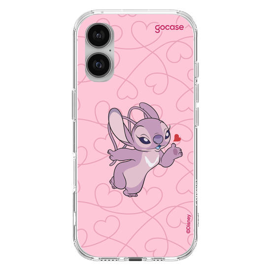 Capinha para celular  Lilo e Stitch - Angel Cupido Coração