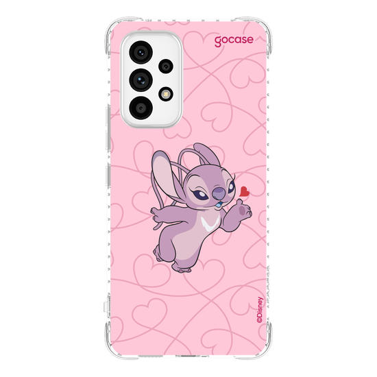 Capinha para celular  Lilo e Stitch - Angel Cupido Coração