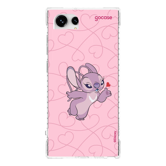 Capinha para celular  Lilo e Stitch - Angel Cupido Coração