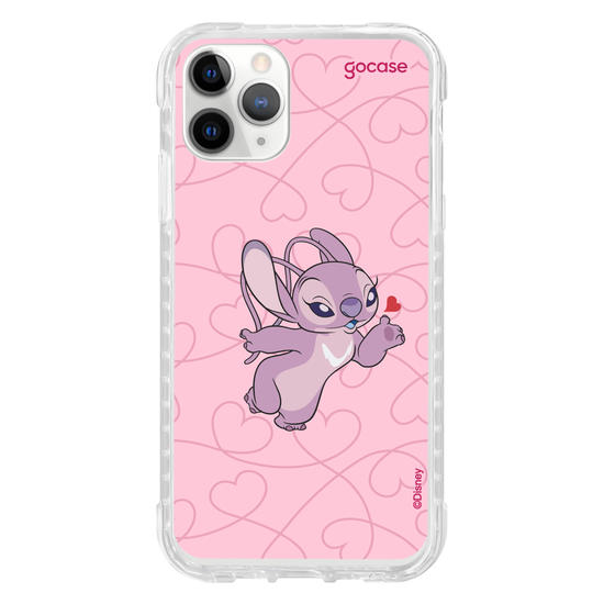 Capinha para celular  Lilo e Stitch - Angel Cupido Coração