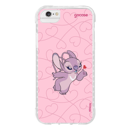 Capinha para celular  Lilo e Stitch - Angel Cupido Coração